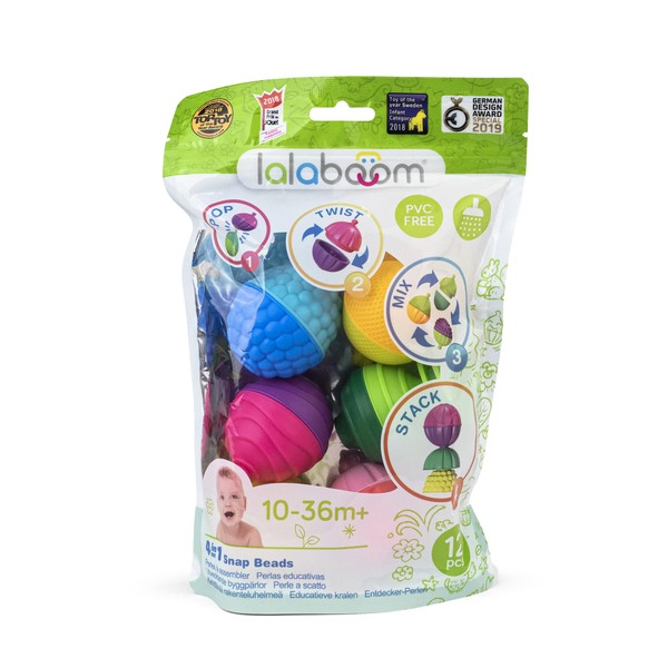 Lalaboom BL100 Baby Toy, Laraboom Beads, 12 Pieces, Genuine Product