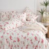 TISPLR Floral Comforter Set King Soft Bedding Comforter Set 3