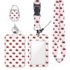 Cute Cherry ID Badge Holder Badge Reel Lanyards for ID