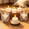 Rechargeable Tea Lights Flameless Candles with Remote Timer Coated with