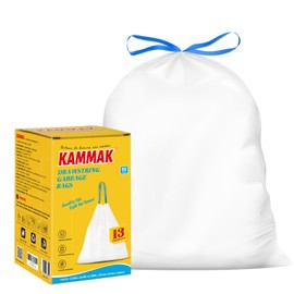 Trash Bags 13 Gallon Tall Kitchen Drawstring Garbage Bags 23.5" x 25.4" x 80Count White Ultra Strong Trash Can Liners Plastic Wastebasket Bags