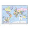 US and World Desk Map (13" x 18" Laminated) for