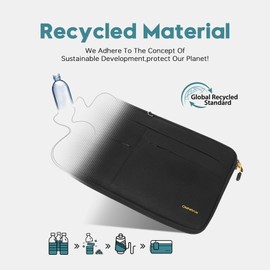 Omnpak for 13.6 inch MacBook Air Case Sleeve Compatible with MacBook Air 13.6 M3/M2/M1,MacBook Pro 13-14 inch,Recycled PET Laptop Carrying Case with Handle and Accessory Pocket