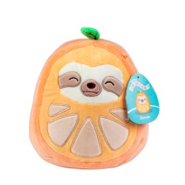 Squishmallows - Juego de 2 juguetes de peluche de sandía y perezoso naranja de 8 pulgadas, paquete de 2 unidades - Kellytoy oficial - Juguete de peluche de perezoso de frutas suave y esponjoso, regalo