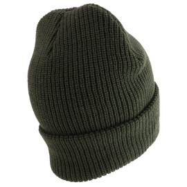 Trendy Apparel Shop Oversized Big Size Plain Ribbed Knit Cuff Long Beanie Hat