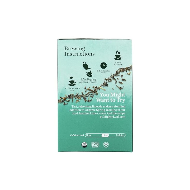 mlc40016 – Mighty Leaf Tea Co – Conjunto hoja bolsas
