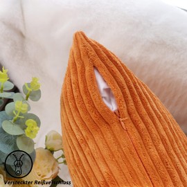 CALIYO Cushion Cover Corduroy Plain Set of 2 Cushion Covers 40 x 40 cm Cushion Covers for Decorative Cushions Sofa Cushion Couch Cushion in Many Colours