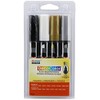 DecoColor Chisel Tip Paint Marker Set 4/Pkg-Black, White, Gold and