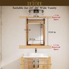 TETOTE Black Wood Framed Bathroom Vanity Mirror 24” x 36”