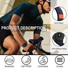 SumRioo 22 mm QuickFit Strap for Garmin Fenix E/Fenix 8 47 mm/7/7 Pro/7 Pro Solar/6/6 Pro/5/5 Plus, Nylon Band for Garmin Epix 2, Instinct/Instinct 2 Solar, Forerunner 965/955/945/935, Blue/Orange