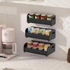 Tea Holder for Tea Bags Organizer - Black Bamboo Tea