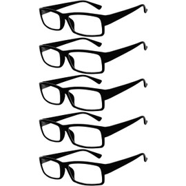 5 Pack of Reading Glasses Elegant Mens Womens Readers Designer +1.75