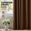 Brown Blackout Curtains for Bedroom Living Room 40"x63" Long 2