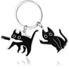 SongBoBo Cute Black Cat Keychain for Women Men Teen Boys