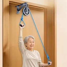 Home Elbow 홈엘보우 관절 회복 트레이너 고정 풀리 팔 운동 기구 도어 마운트 슬라이드 로프 피트니스 짐 장비 [01 도어 트레이너 + 보조 장갑] Home Elbow Joint Recovery Trainer Fixed Pulley Arm Exercise Equipment Door Mount Slide Rope Fitness Gym Equipment [01 Door Trainer + Auxiliary Gloves]
