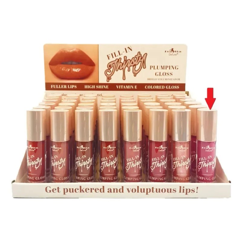 Labial Gloss Voluminizador Thirsty Italia Deluxe Pleasure Color MODEST