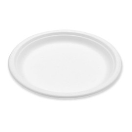 FRANZ MENSCH NatureStar Organic Plates Bordofino Round Sugar Cane, White, Diameter: 21 cm, Height: 1.8 cm, Cardboard, Sugar Cane Plates, Disposable Plates, Pack of 1000