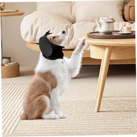 Veesper Dog Ear Pain Noise Protection, Dog Headphones Headband Dog Noise Cancellation Ear Scraps Dog Fireworks Soothe Ear Muffs for Dog Ear Protection Winter Dog Head Wrap with Cord Basket L