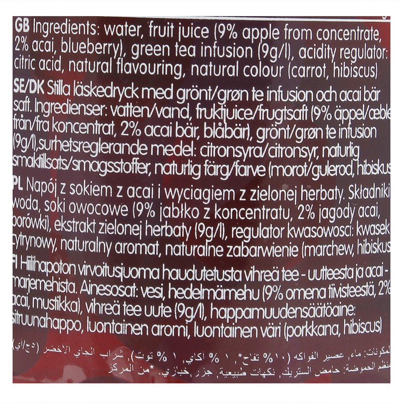 Mangajo Acai Berry and Green Tea Drink, 250 ml