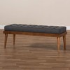 Baxton Studio Benches, One Size, Charcoal/Walnut
