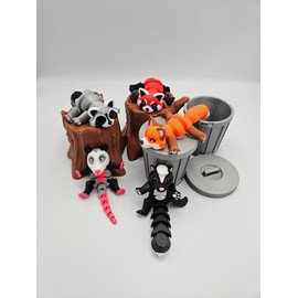 Trash Raccoon, Fox, Panda, Possum, Skunk - 3D Fidget - Collectible Figurine:_Raccoon_Trash Can