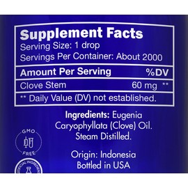 Clove Oil, Food Grade, for Teeth and Gums, Tooth Aches – 100% Pure, Clove, Bud, Essential, Oil, by Zongle Therapeutics, 4 OZ