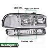 LQI LED DRL Headlights Assembly Compatible with Gmc Sierra 1500