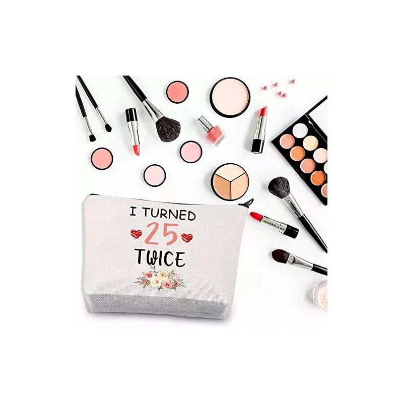 BDPWSS Regalo 50 Cumpleaños Mujer Neceser Maquillaje 50 Años 20