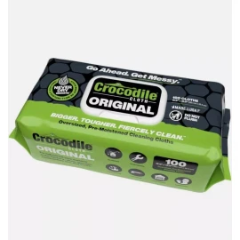 Crocodile Cloth Industrial Hand & Tool Cleaning Wipes - Heavy-Duty 10" x 15" 100