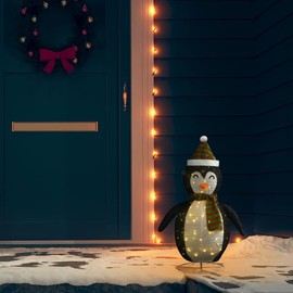 SKM Decorative Christmas Snow Penguin Figure LED Luxury Fabric 60cm (Weight-4KG)