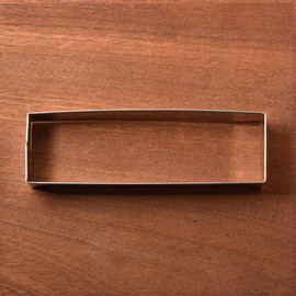 LILIAO Rectangle Cookie Cutter, Stainless Steel (5 x 1.5 inches)