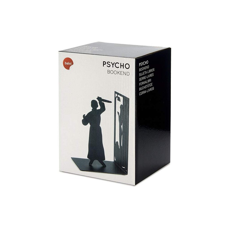 Balvi - Psycho decorative metal bookend in black colour. Original design