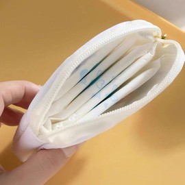 Protecciones de privacidad Bolsas de toallas sanitarias Organizadores de almacenamiento de tampones impermeables de dibujos animados para uso público y bolsa de almacenamiento de toallas sanitarias de