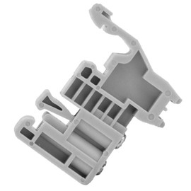 Pack of 50 35 mm DIN Rail Terminal Block, Grey DIN Rail Stopper Mounting Clip Connection Block (Model 12)