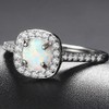 Jude Jewelers Platinum Plated Created Fire Opal Wedding Engagement Solitaire