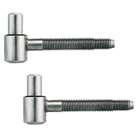 JUVA Door Hinges Room Doors Drilling Hinges 16 mm Band Base for Wooden Door Sticks | Hinge Size Diameter 16 mm | Galvanised Steel | Renovation Tape for Screwing in | Pack of 2 - Door Hinge for