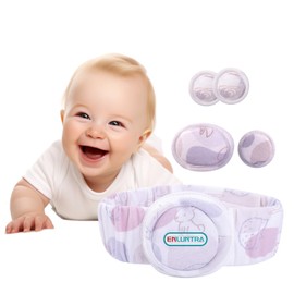 ENLUNTRA Hernia Belt for Baby，Umbilical Hernia Belt with Convex Covered Compression Pads ，Breathable Baby Belly Band，Adjustable Newborn Belly Support Band Wrap with 4 Hernia Packs(PURPLE-Small)