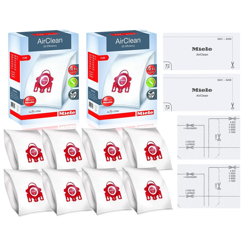 Miele FJM AirClean 3D Efficiency Vacuum Cleaner Bags - Includes