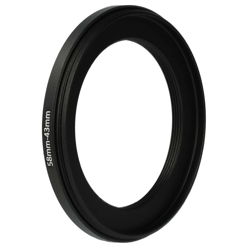 vhbw 58mm to 43mm Step Down Ring Adapter for Camera
