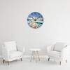Constantplanet Blue Coastal Wall Clocks Battery Operated 16 Inch Glass