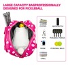 ROYALFAIR Pink Neoprene Pickleball Tote Bag, Large Capacity, Adjustable Shoulder