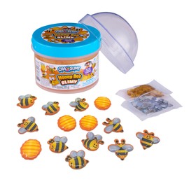 CRA-Z-ART Cra Z Slimy Slimy Topper Jars Honey Bee Pre made slime with bee themed puffy charms and sequins