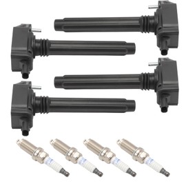 Ignition Coil Pack and Iridium Spark Plugs for Ram ProMaster Dart Cherokee Renegade Compass 200 500X 68242286AA 68080580AB Set of 4
