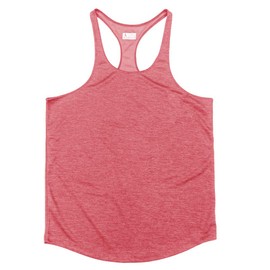 Lehmanlin Men's 3 Pack Bodybuilding Stringer Tank Tops Workout Y-Back Fitness Muscle T Shirt Quick Dry (3Pack:Pink+Black+Navy Blue, M)