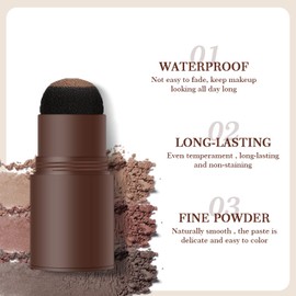 Eyebrow Stencil Kit - Eyebrow Stamp Stencil Kit - Waterproof Brow Stamp Shaping Kit, 3 in 1 Hairline Shadow Powder, Eyebrow Makeup Tools with 10 Reusable Eyebrow Stencils