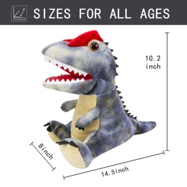 Hand Puppets Dinosaur Puppets for Kids, Dinosaur Toys for Boys Girls, Plush Dinosaur Stuffed Animal Story Toys Gifts for 3-6 Year Old Boy (Dilophosaurus)