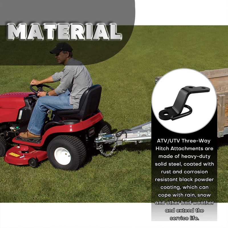 VONLX Three-Way Hitch Attachments Fit for ATV/UTV Type Trailers Universal