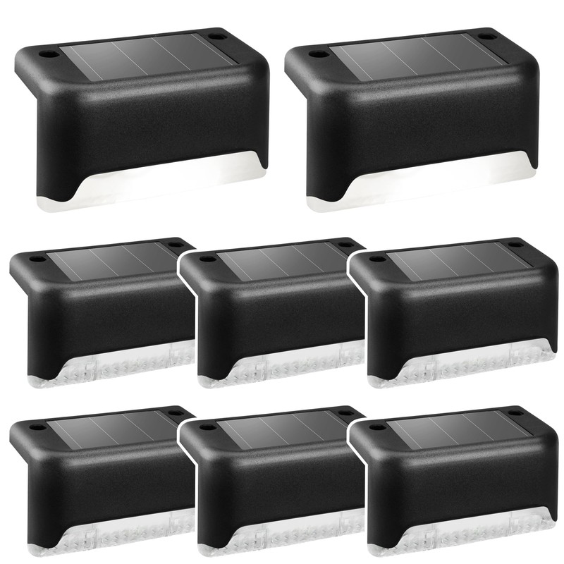 Solpex Solpex Solar Deck Lights, 8 Pack Solar Step Lights