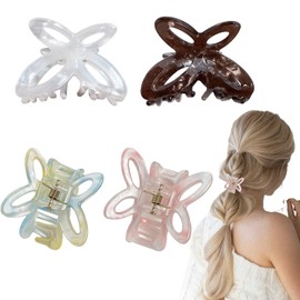 VARKAGE Pack of 4 Butterfly Hair Clips Girls Butterfly Hair Clip for Women Girls Ladies Thick Hair