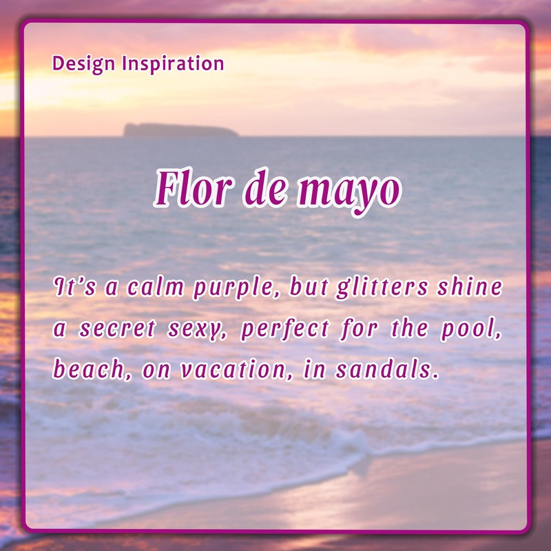 GelMala Semi Cured Gel Toenail Strips Purple Glitters, Toenail Strips